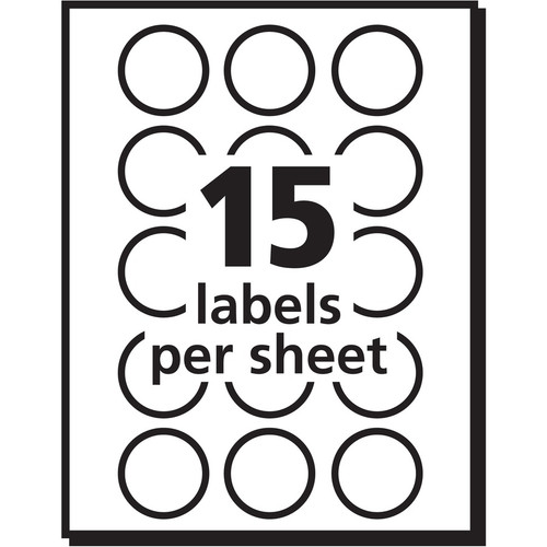 Avery Avery Printable Mailing Seals, Clear, 1" Diameter, 480 Labels (5248) - Glossy - 480 / - (AVE05248)