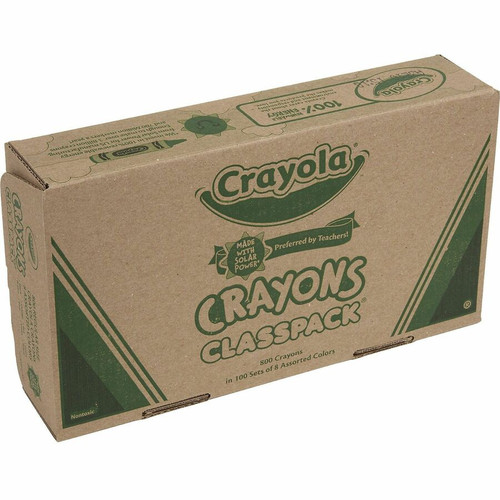 Crayola 8-Color Crayon Classpack - Red, Blue, Yellow, Orange, Green, Purple, Brown, Black, Violet - (CYO528008)