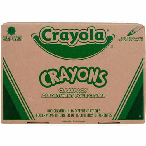 Crayola 16-Color Crayon Classpack - Black, Blue, Brown, Green, Orange, Red-violet, Yellow, Green - (CYO528016)