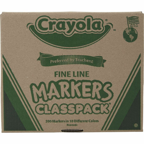 Crayola 10-Color Marker Classpack - Fine Marker Point - Assorted - 200 / Box (CYO588210)
