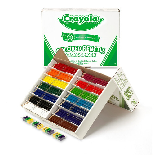Crayola Colored Pencil Classpack in 14 Colors - 3.3 mm Lead Diameter - Assorted Lead - 462 / Box (CYO688462)