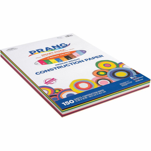 Prang 11-Color Construction Paper Smart-Stack - Art Classes - 12"Width x 18"Length - 150 / Pack - (PAC6526)