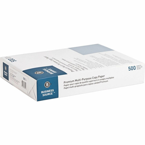 Business Source Premium Multipurpose Copy Paper - 92 Brightness - Letter - 8 1/2" x 11" - 20 lb - 5 (BSN32125)