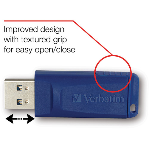 Verbatim 16GB USB Flash Drives - 16 GB - USB - Blue - 4 / Carton (VER97275CT)