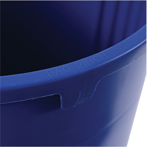 Genuine Joe Heavy-Duty Trash Container - 32 gal Capacity - Side Handle, Venting Channel - Plastic - (GJO60464CT)