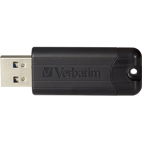 Microban 32GB PinStripe USB 3.2 Flash Drive Business Pack - 32 GB - USB 3.2 (Gen 1) Type A - Black (VER70902)