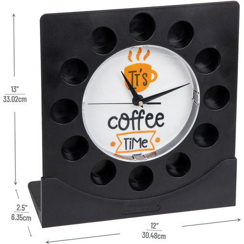 Mind Reader Anchor Coffee Pod Holder with Clock - 1 - Black (EMSPODCLOCK)