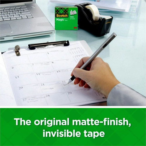 Scotch Magic Tape - 12.50 yd Length x 0.50" Width - 1" Core - Permanent Adhesive Backing - Included (MMM104)