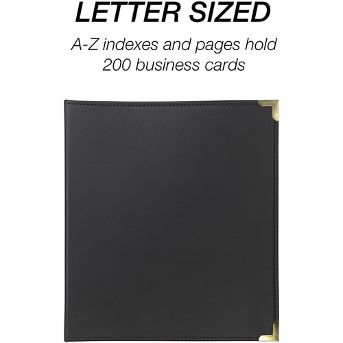 Samsill Classic Collection Business Card Binder - 200 Capacity - 10.25" Width x 11.13" Length - (SAM81080)