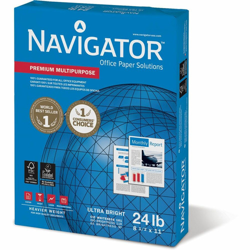 Navigator Premium Multipurpose Trusted Performance Paper - Extra Opacity - Bright White - 97 - - 8 (SNANMP1124)