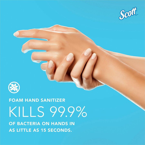 Scott Hand Sanitizer Foam Refill - 40.6 fl oz (1200 mL) - Hand - Clear - 2 / Box (KCC91590)
