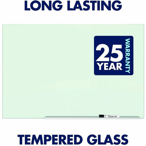 Quartet Element Framed Magnetic Glass Dry-Erase Board - 85" (7.1 ft) Width x 48" (4 ft) Height - - (QRTG8548E)