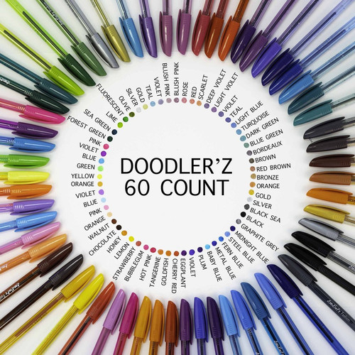 Zebra Pen Doodler'z Gel Stick Pens - Bold Pen Point - 1 mm Pen Point Size - Needle Pen Point Style (ZEB41960)