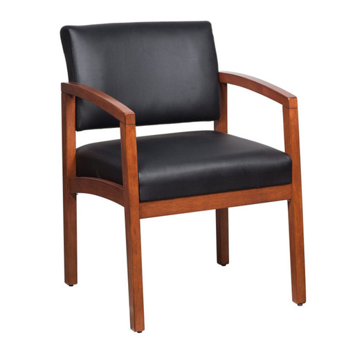 Wood Guest Series " Guest Chair " Leather Seat Wood Guest Series " Guest Chair " Leather Seat