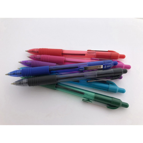 Zebra Pen Z-Grip Retractable Ballpoint Pens - Medium Pen Point - 1 mm Pen Point Size - Retractable (ZEB22048)