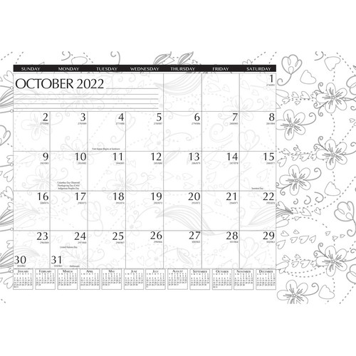 House of Doolittle Academic Doodle Monthly Desk Pad Calendar - Academic - Julian Dates - Monthly - (HOD1875)