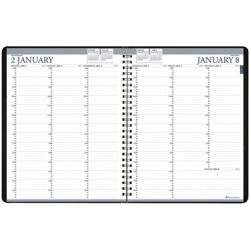 House of Doolittle Black Professional Weekly Planner - Julian Dates - Weekly - January 2024 - 2024 (HOD27202)
