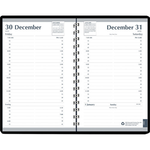 House of Doolittle Quarter-hourly Appointment Daily Planner - Daily - 12 Month - January 2024 - - - (HOD28802)