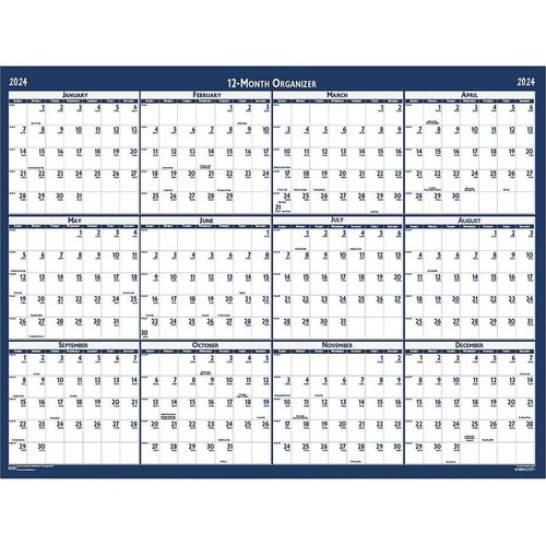 House of Doolittle Write-on Laminated Wall Planner - Professional - Julian Dates - Yearly - 12 - - (HOD3960)