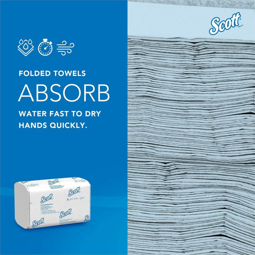 Scott Pro Scottfold Multifold Paper Towels with Absorbency Pockets - 1 Ply - 7.80" x 12.40" - White (KCC01960)