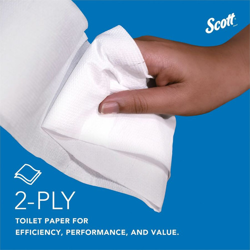Scott High-Capacity Jumbo Roll Toilet Paper - 2 Ply - 3.50" x 1000 ft - 9" Roll Diameter - White - (KCC03148)
