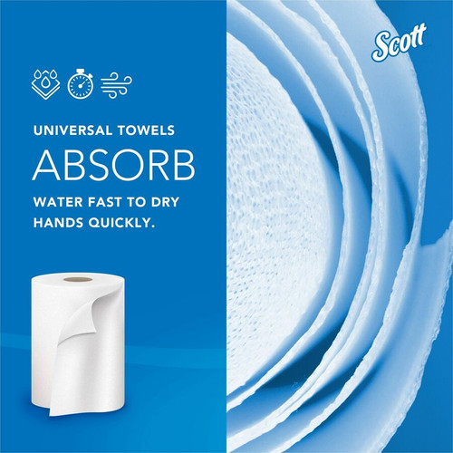Scott Essential Universal Hard Roll Towels with Absorbency Pockets - 1 Ply - 8" x 800 ft - 7.87" - (KCC01040)