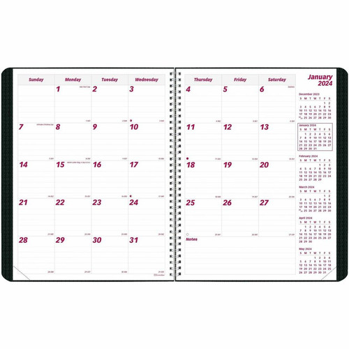 Brownline Monthly Planner - Julian Dates - Monthly - 14 Month - December 2023 - January 2025 - 1 - (REDCB1262VBLK)