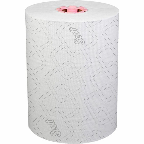 Scott Pro Slimroll Hard Roll Towels - 8" x 580 ft - White, Pink - Paper - 6 / Carton (KCC47032)