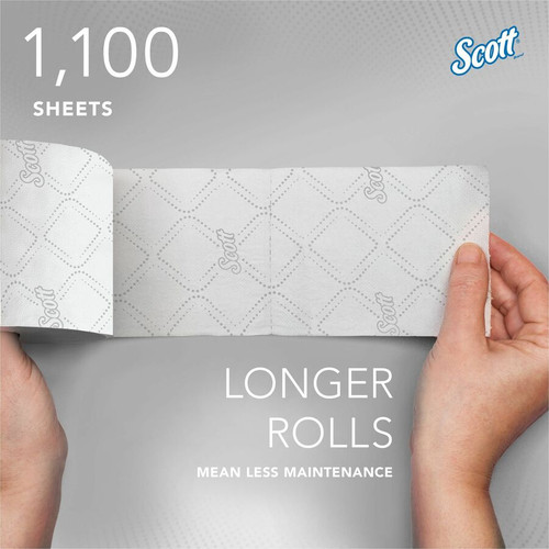 Scott Pro Paper Core High-Capacity Standard Roll Toilet Paper with Elevated Design - 2 Ply - 4" x - (KCC47305)
