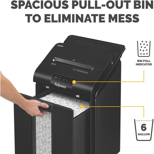Fellowes AutoMax 100M Micro-Cut Commercial Office Auto Feed 2-in-paper shredder with - (FEL4629001)