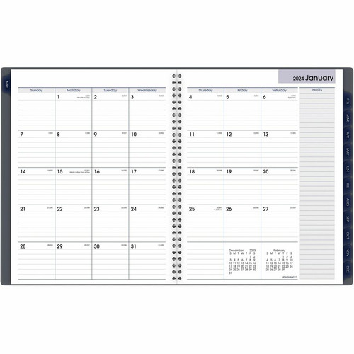 At-A-Glance DayMinder Planner - Large Size - Julian Dates - Monthly - 12 Month - January 2024 - - 1 (AAGGC47007)