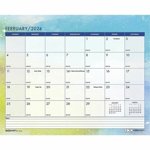 House of Doolittle Cosmos Monthly Wall Calendar - Julian Dates - Monthly - 12 Month - January 2024 (HOD3459)