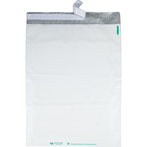 Quality Park White Poly Mailing Envelopes - Catalog - 14" Width x 19" Length - Self-sealing - - 100 (QUA45235)