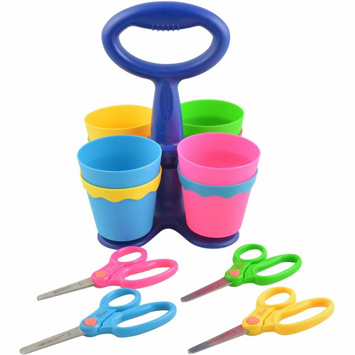 Westcott Teachers Scissors Caddy with 24 pieces of 14606 Blunt - 5" Overall Length - Left/Right - - (ACM14756)