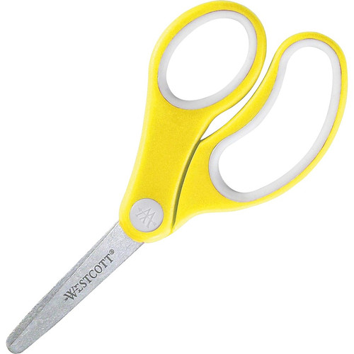 Westcott Soft Handle 5" Blunt Kids Value Scissors - 5" Overall Length - Left/Right - Stainless - - (ACM14726)