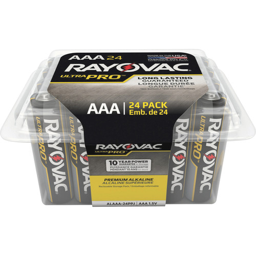 Rayovac Ultra Pro Alka AAA Batteries Storage Pack of 24 - For Multipurpose - AAA - 1.5 V DC - 12 / (RAYALAAA24PPJCT)