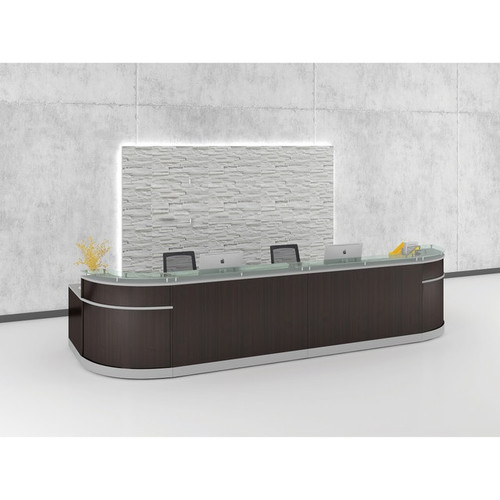 Glass Top Reception Desk (RCN6331)