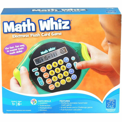 Learning Resources Handheld Math Whiz Game - Skill Learning: Mathematics, Quiz, Addition, Division (LRN8899)