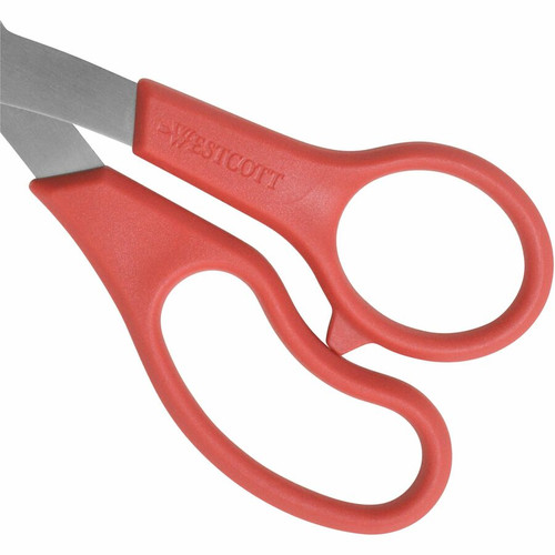 Westcott All Purpose 8" Bent Scissors - 3.50" Cutting Length - 8" Overall Length - Bent-left/right (ACM10703)