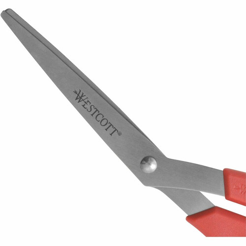 Westcott All Purpose 8" Bent Scissors - 3.50" Cutting Length - 8" Overall Length - Bent-left/right (ACM10703)