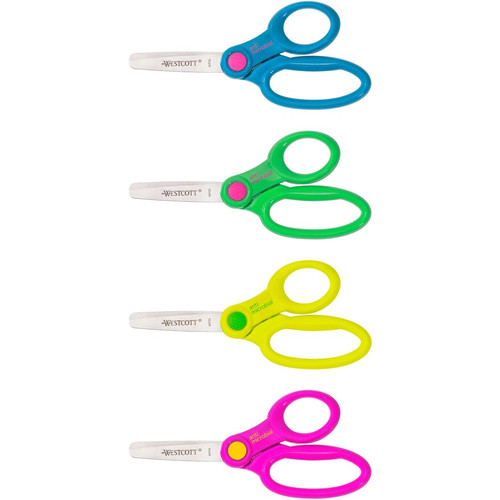 Westcott 5" Antimicrobial Kids Blunt Scissors - 5" Overall Length - Straight-left/right - Stainless (ACM14871)