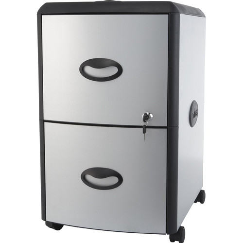 Storex Metal-clad Mobile Filing Cabinet - 19" x 15" x 23" for File - Letter - Vertical - Washable, (STX61351U01C)