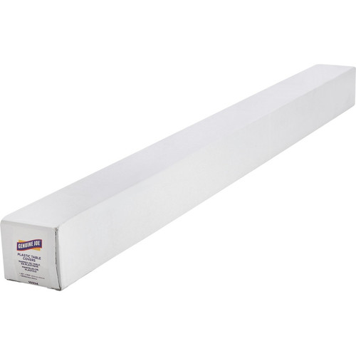 Genuine Joe Banquet-Size Plastic Tablecover - 300 ft Length x 40" Width - Plastic - White - 6 / (GJO10324CT)