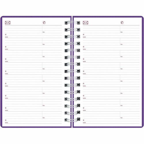 Brownline DuraFlex Daily Appointment Planner - Daily, Monthly - 12 Month - January 2024 - December (REDCB634VPUR)