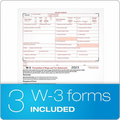 TOPS W2 Laser Forms 6-part Tax Kit - 6 PartCarbonless Copy - 8" x 5.50" Form Size - Letter - White (TOP22908KIT)