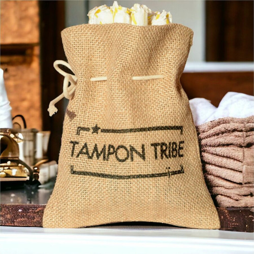 Tampon Tribe Feminine Care Bags - Natural, Brown - 6/Carton - Tampon, Sanitary Napkin, Panty Liner (TTBBAGM6)
