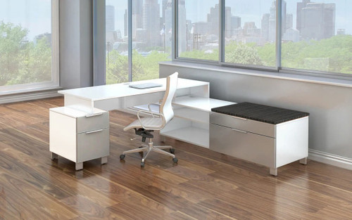 Modern L-Shaped Desk with Storage (AP8R)