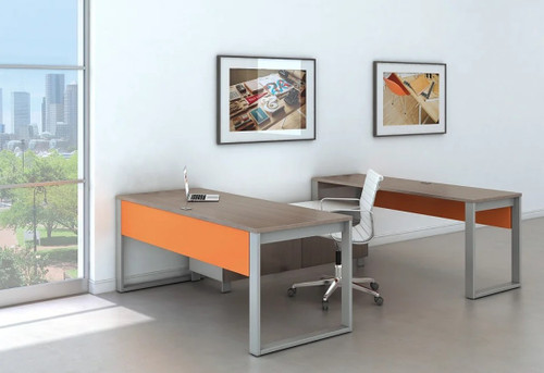 Modern U-Shaped Desk with Storage,AP1L