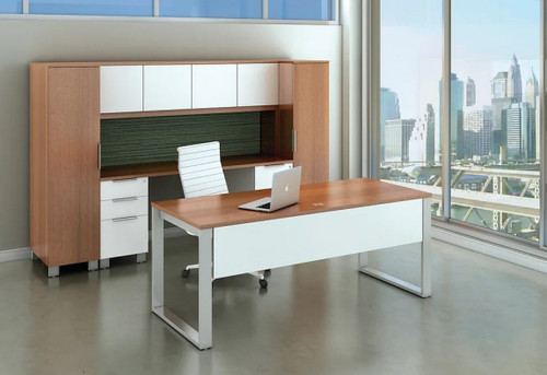 Office Desk and Credenza Set with Storage,AP3