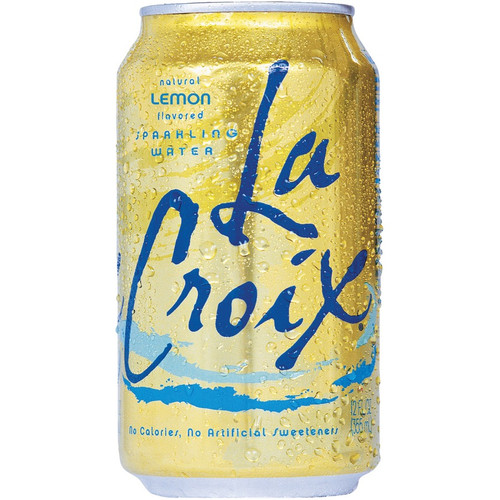 LaCroix Flavored Sparkling Water - Ready-to-Drink - Lemon Flavor - 12 fl oz (355 mL) - 24 / Carton (LCX40130)